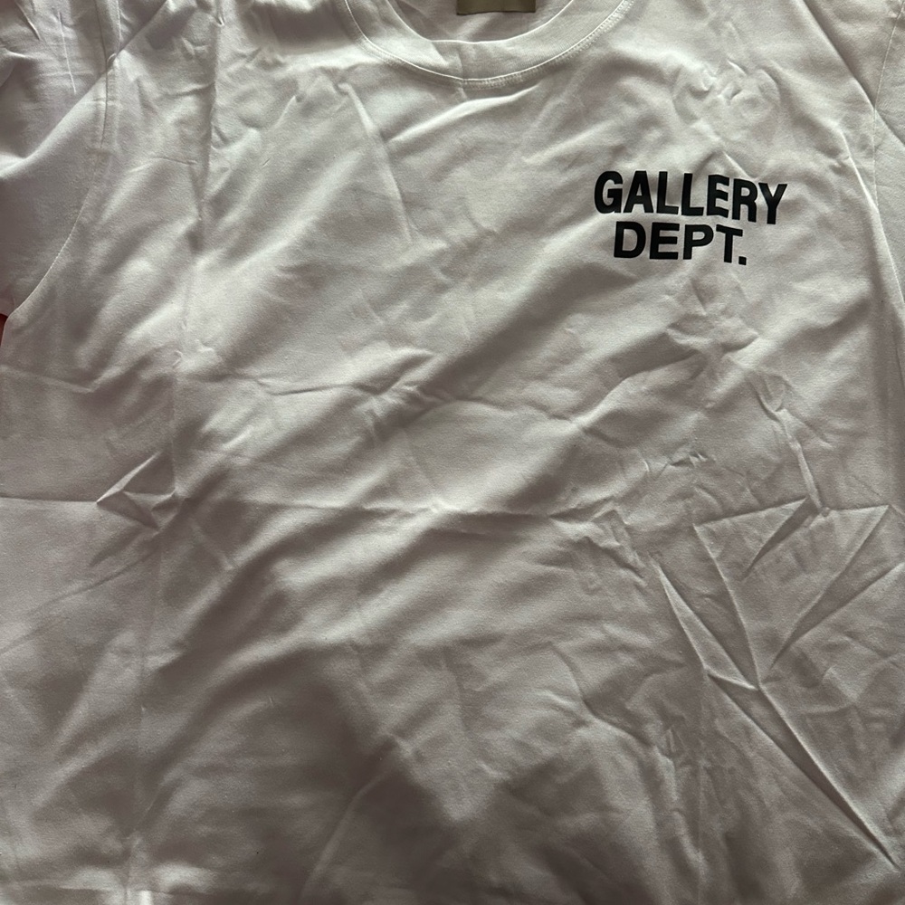 Gallery Dept White Tee with Black Logo